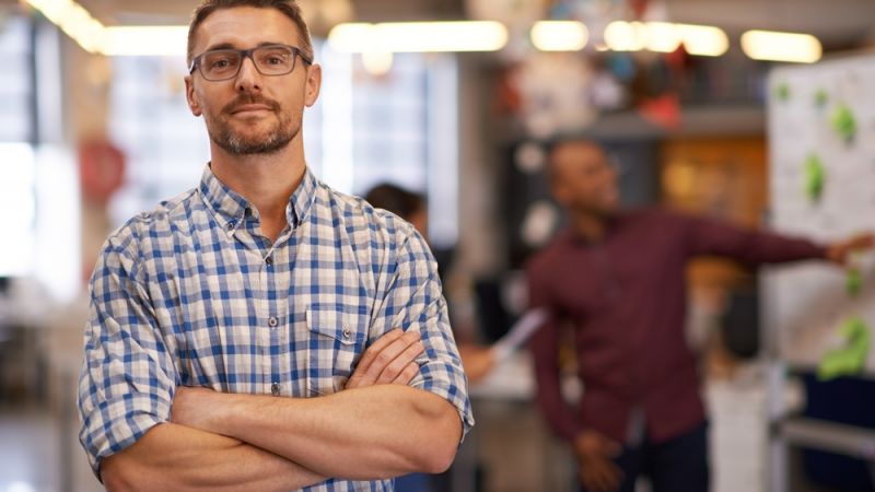 Entrepreneur standing with arms crossed